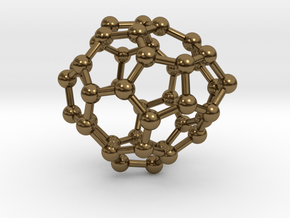 0253 Fullerene C42-32 c1 in Polished Bronze