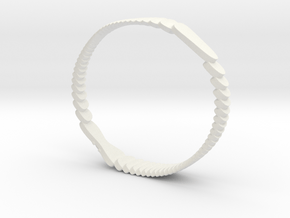 Parametric Bracelets in White Natural Versatile Plastic