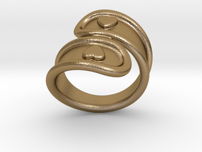 San Valentino Ring 23 - Italian Size 23 in Polished Gold Steel