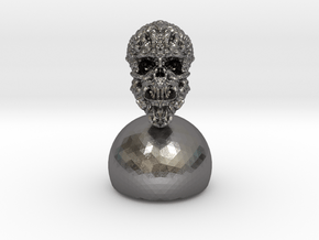 alien Skull  in Polished Nickel Steel