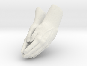 Praying Hands in White Natural Versatile Plastic