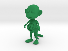 Tiny @Belly Monkey in Green Processed Versatile Plastic