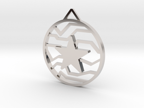 Winter Soldier Star Pendant (Small) in Rhodium Plated Brass