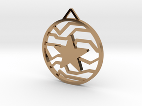Winter Soldier Star Pendant (Small) in Polished Brass