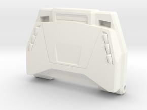 Lambo Chest Plate in White Processed Versatile Plastic: Small