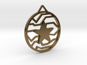 Winter Soldier Star Pendant (Large) in Polished Bronze