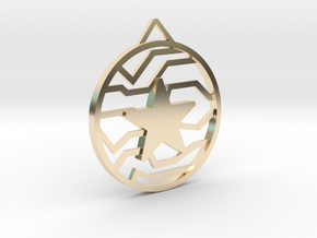 Winter Soldier Star Pendant (Large) in 14k Gold Plated Brass