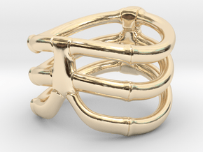 Thorsten 3 Rib - Ring in 14k Gold Plated Brass: 8.75 / 58.375