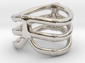 Thorsten 3 Rib - Ring in Rhodium Plated Brass: 8.75 / 58.375