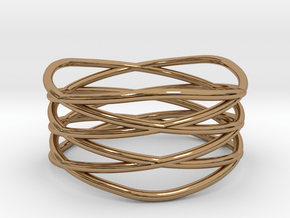 Triple Loop Ring (8) in Polished Brass