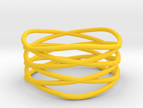 Triple Loop Ring (8) in Yellow Processed Versatile Plastic