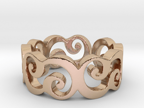 C Ring Thick by Cameleor Ring Size 7.75 in 14k Rose Gold