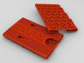 Business card case -Made in NY, Made in the Future in Red Processed Versatile Plastic