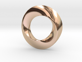  twisted moebius  in 14k Rose Gold Plated Brass