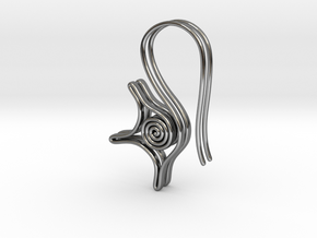 Spiral earrings in Fine Detail Polished Silver