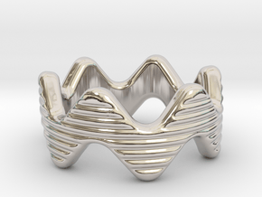 Zott Ring 14 - Italian Size 14 in Rhodium Plated Brass