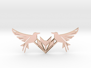 Swallow Collar Necklace in 14k Rose Gold Plated Brass: Small