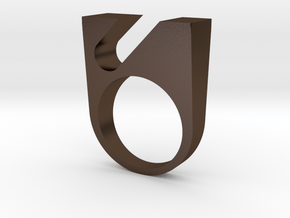 OPNR-ring female size 8 in Polished Bronze Steel