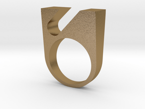 OPNR-ring female size 8 in Polished Gold Steel