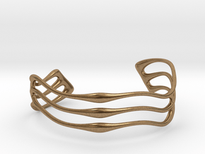 Bracelet Waves #2  in Natural Brass