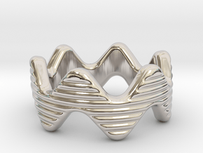 Zott Ring 15 - Italian Size 15 in Rhodium Plated Brass