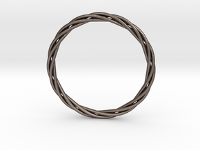 twisted bracelet in Polished Bronzed Silver Steel