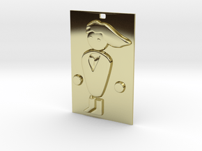 PC Master Race Keychain in 18k Gold Plated Brass