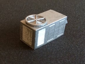 N Scale rooftop HVAC Unit (2pc) in Gray Fine Detail Plastic