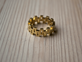 "Boxiness" Ring - Size Large in Natural Brass