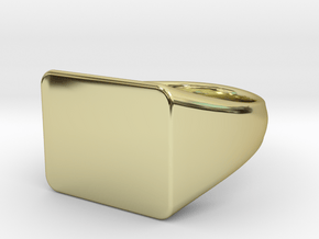 Customizable signet Ring Rectangular in 18k Gold Plated Brass