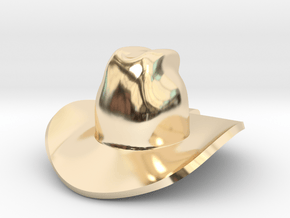 cowboy hat in 14k Gold Plated Brass