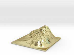 Mountain Landscape 1 in 18k Gold Plated Brass