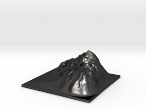 Mountain Landscape 1 in Polished and Bronzed Black Steel