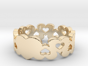 True Love Ring in 14k Gold Plated Brass: 6 / 51.5
