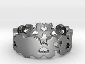True Love Ring in Polished Silver: 6 / 51.5