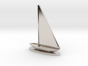 Sailboat in Rhodium Plated Brass