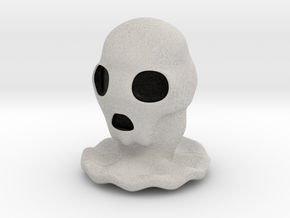Halloween Character Hollowed Figurine: SkullGhosty in Full Color Sandstone