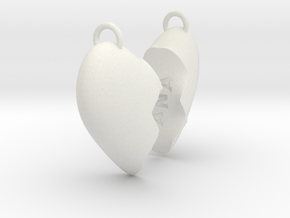 Heart (Personalize as you wish) in White Natural Versatile Plastic