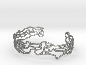 Cuff abstract #2  in Natural Silver