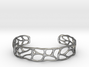 Bracelet abstract version #1 in Fine Detail Polished Silver