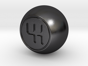 Shooter Rod Knob - GEAR Shift Ball in Polished and Bronzed Black Steel