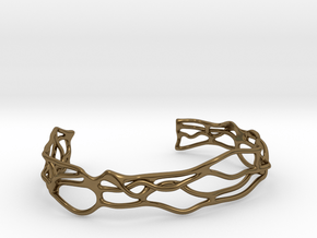 Bracelet abstract #5 medium size in Polished Bronze