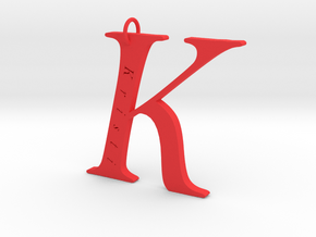 K Gold 18 Personalized in Red Processed Versatile Plastic