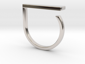 Adjustable ring. Basic model 9. in Rhodium Plated Brass