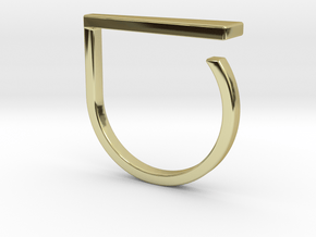 Adjustable ring. Basic model 9. in 18k Gold Plated Brass