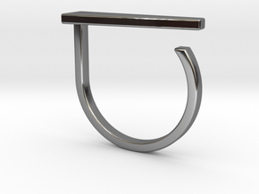 Adjustable ring. Basic model 10. in Fine Detail Polished Silver
