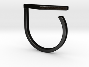 Adjustable ring. Basic model 11. in Matte Black Steel