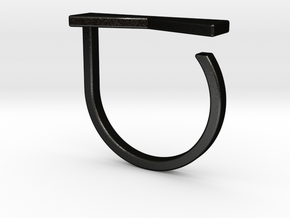 Adjustable ring. Basic model 12. in Matte Black Steel