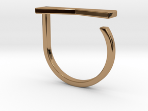 Adjustable ring. Basic model 12. in Polished Brass
