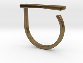 Adjustable ring. Basic model 12. in Natural Bronze